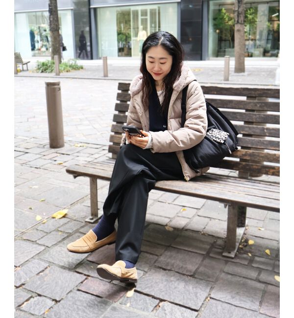  「ファーフードショートダウン」|ダウン|