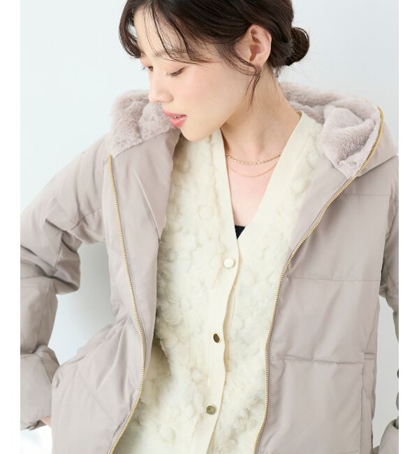  「ファーフードショートダウン」|ダウン|