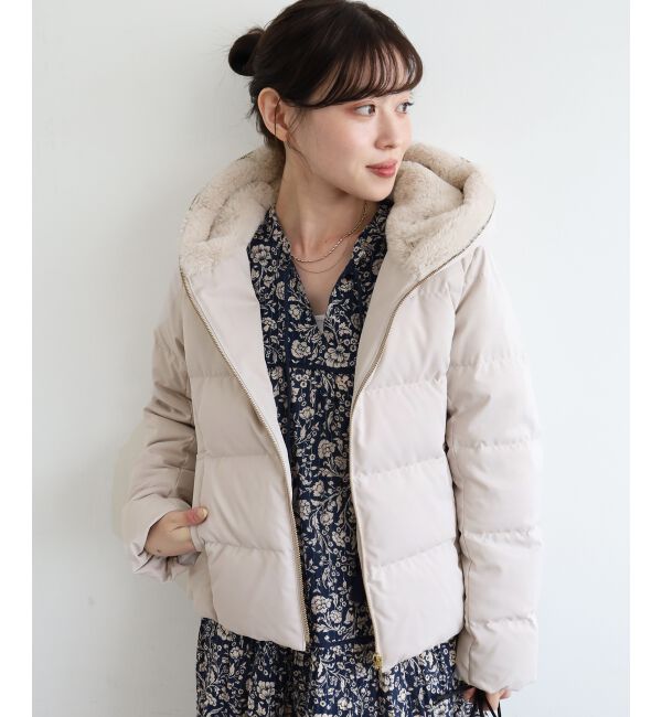  「ファーフードショートダウン」|ダウン|