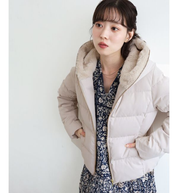  「ファーフードショートダウン」|ダウン|