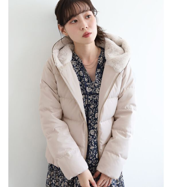  「ファーフードショートダウン」|ダウン|