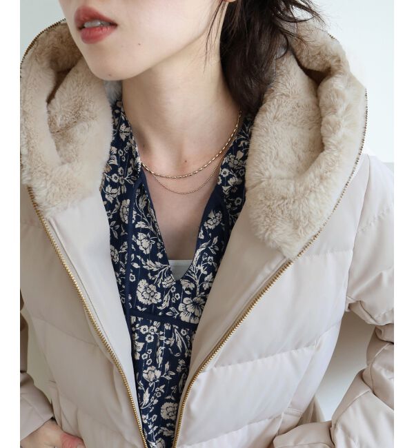  「ファーフードショートダウン」|ダウン|