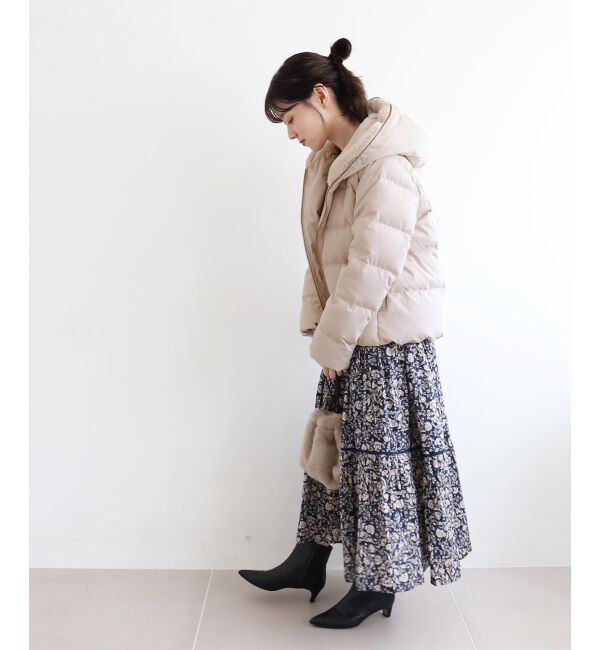  「ファーフードショートダウン」|ダウン|