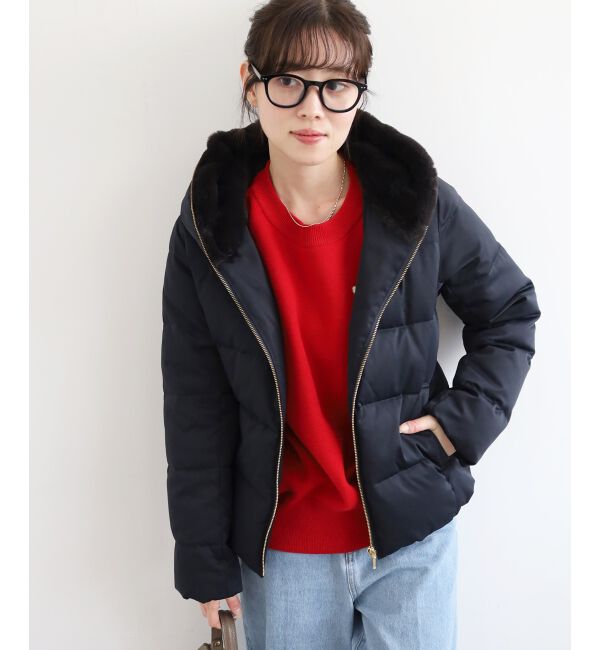  「ファーフードショートダウン」|ダウン|