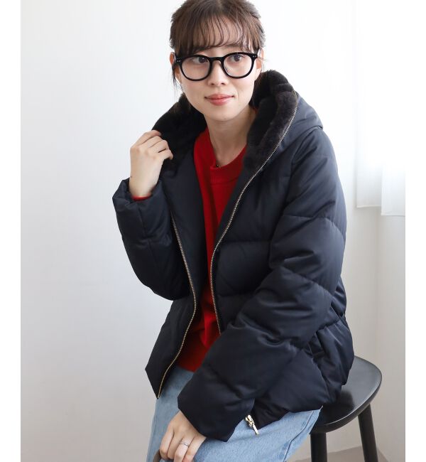  「ファーフードショートダウン」|ダウン|