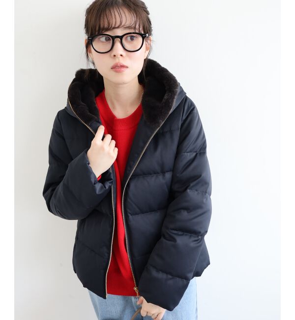  「ファーフードショートダウン」|ダウン|