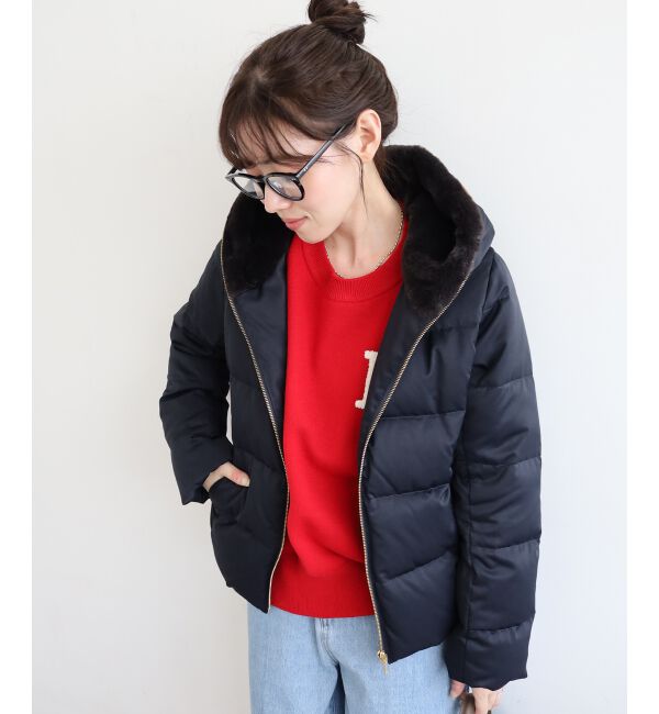  「ファーフードショートダウン」|ダウン|