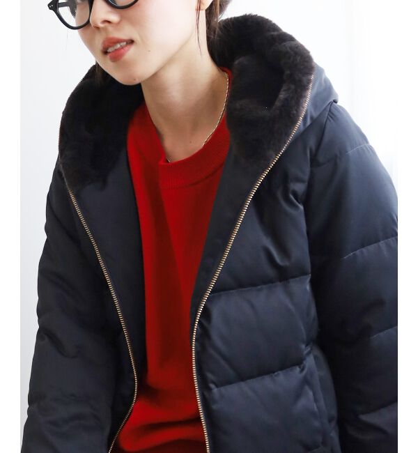  「ファーフードショートダウン」|ダウン|