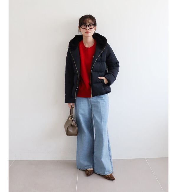  「ファーフードショートダウン」|ダウン|