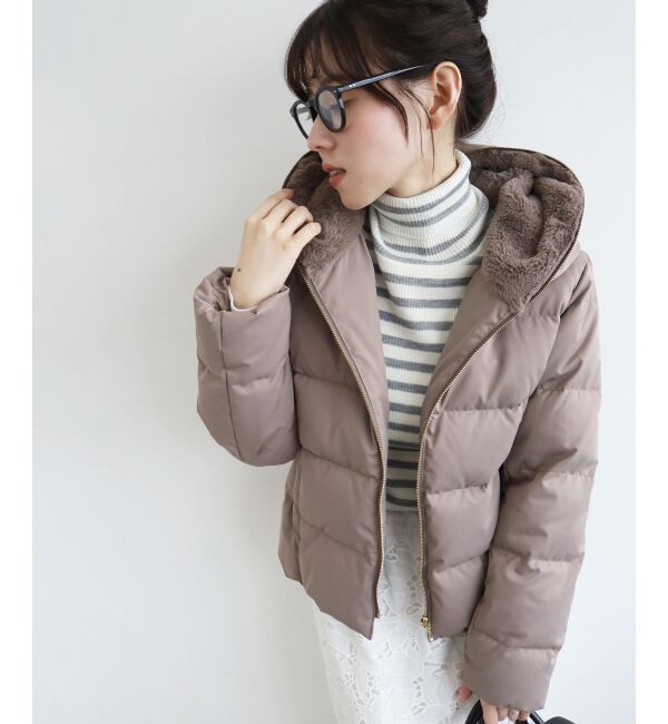  「ファーフードショートダウン」|ダウン|