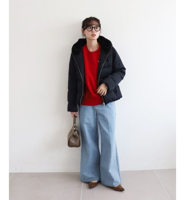  「ファーフードショートダウン」|ダウン|