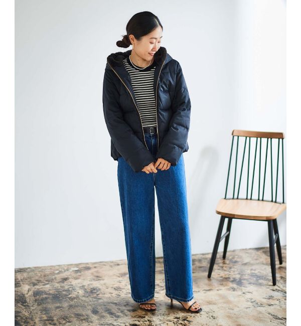  「ファーフードショートダウン」|ダウン|