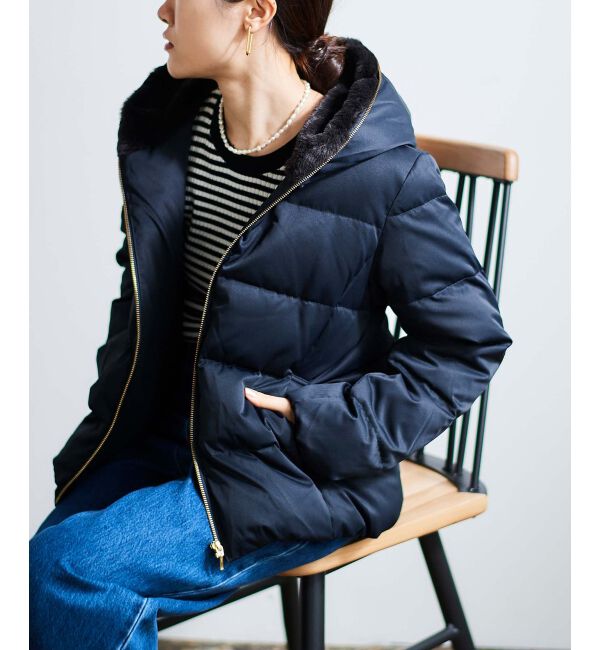  「ファーフードショートダウン」|ダウン|