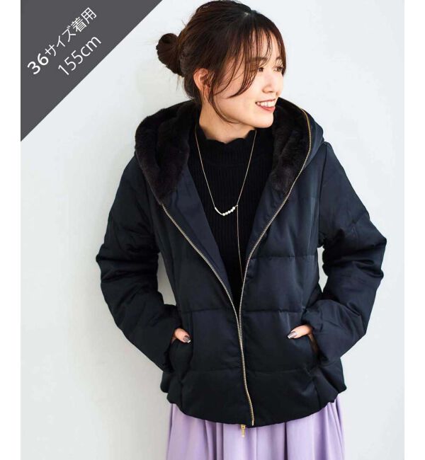  「ファーフードショートダウン」|ダウン|