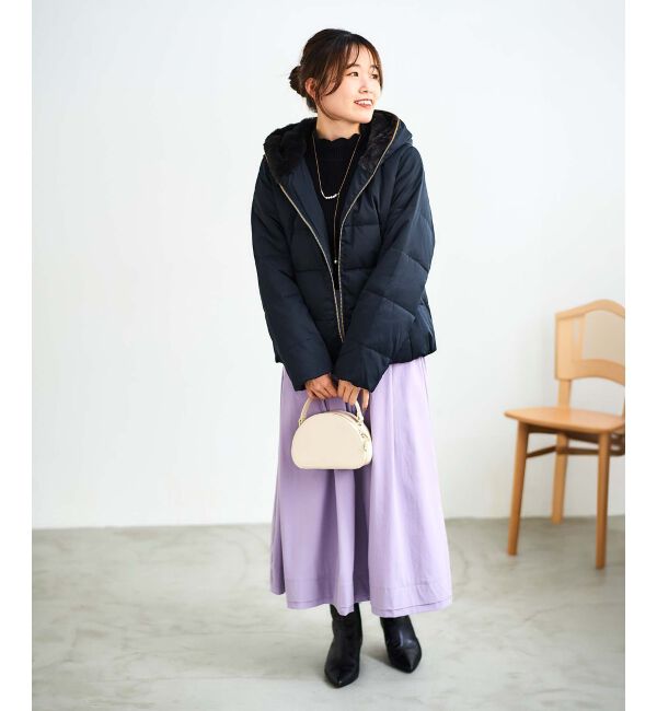  「ファーフードショートダウン」|ダウン|