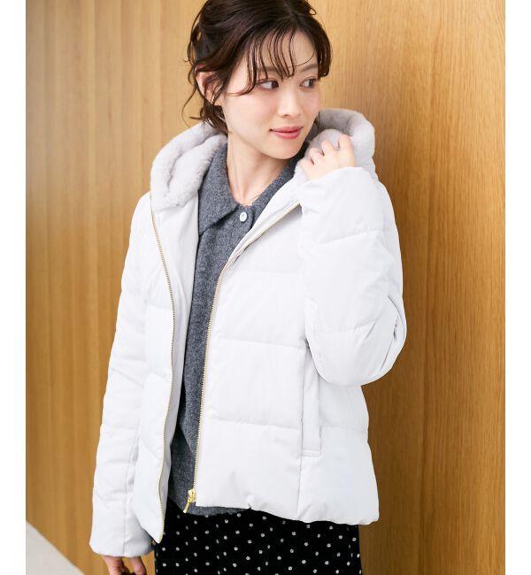  「ファーフードショートダウン」|ダウン|