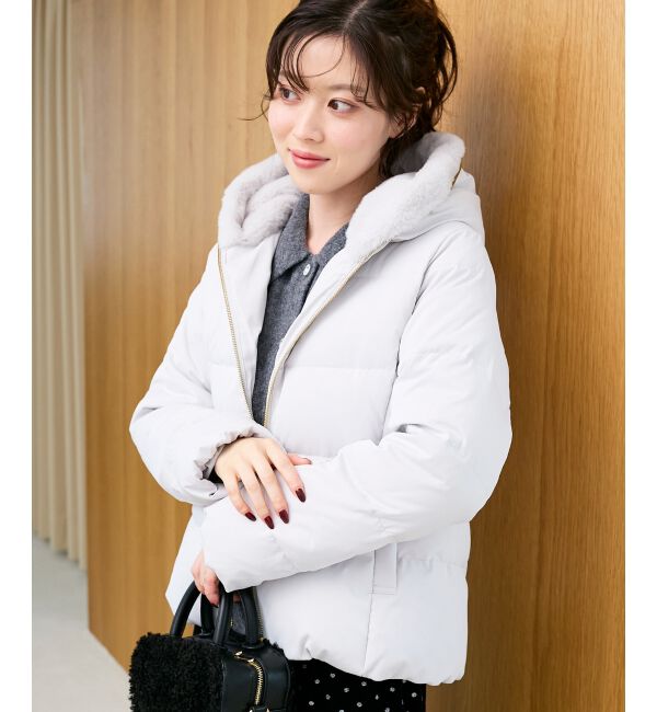  「ファーフードショートダウン」|ダウン|