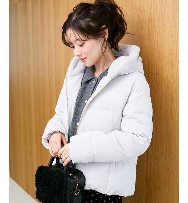  「ファーフードショートダウン」|ダウン|