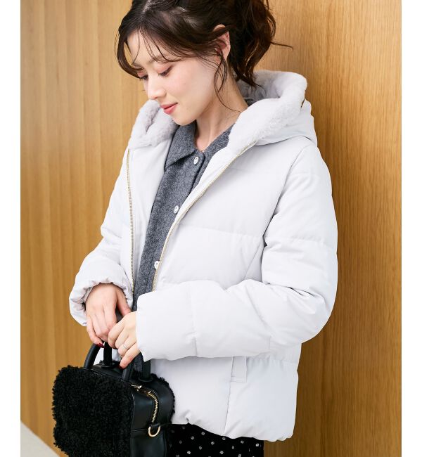  「ファーフードショートダウン」|ダウン|