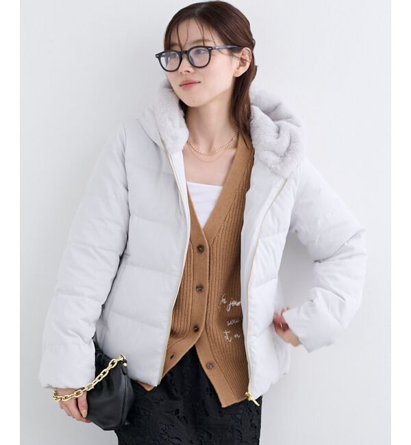  「ファーフードショートダウン」|ダウン|