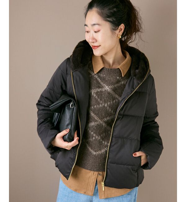  「ファーフードショートダウン」|ダウン|