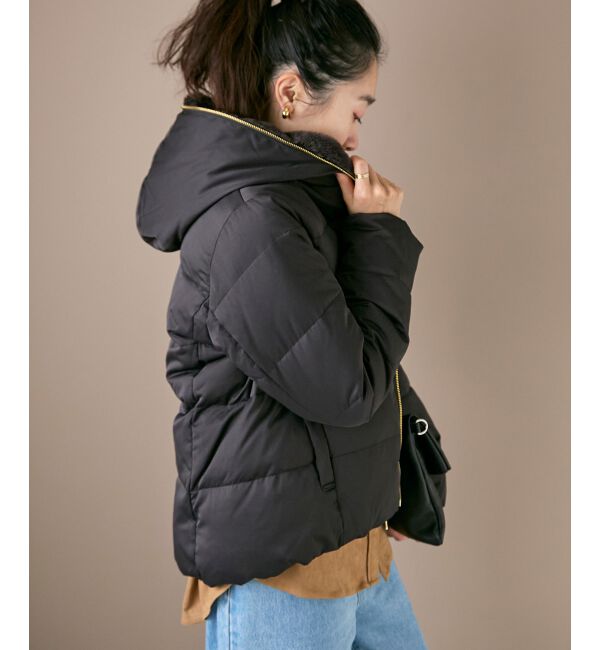  「ファーフードショートダウン」|ダウン|