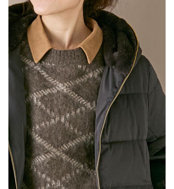  「ファーフードショートダウン」|ダウン|