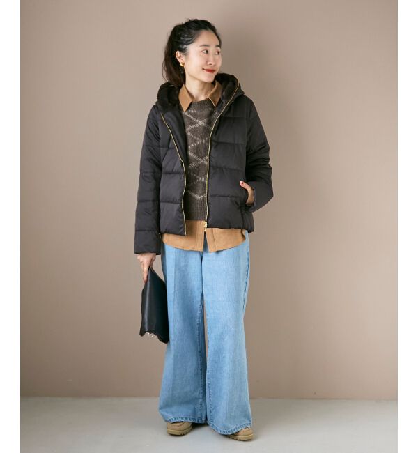  「ファーフードショートダウン」|ダウン|