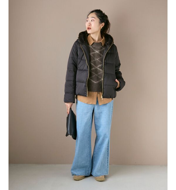  「ファーフードショートダウン」|ダウン|