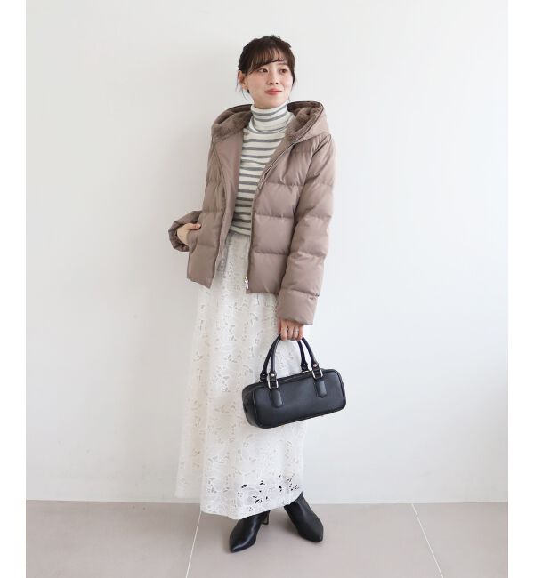  「ファーフードショートダウン」|ダウン|