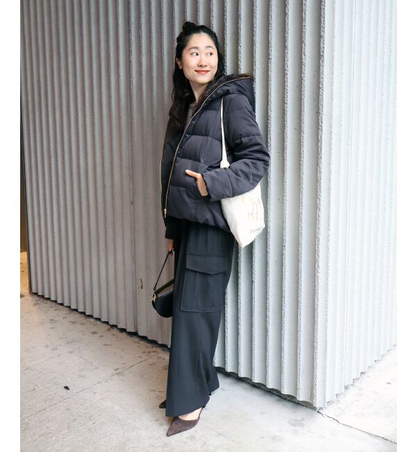  「ファーフードショートダウン」|ダウン|