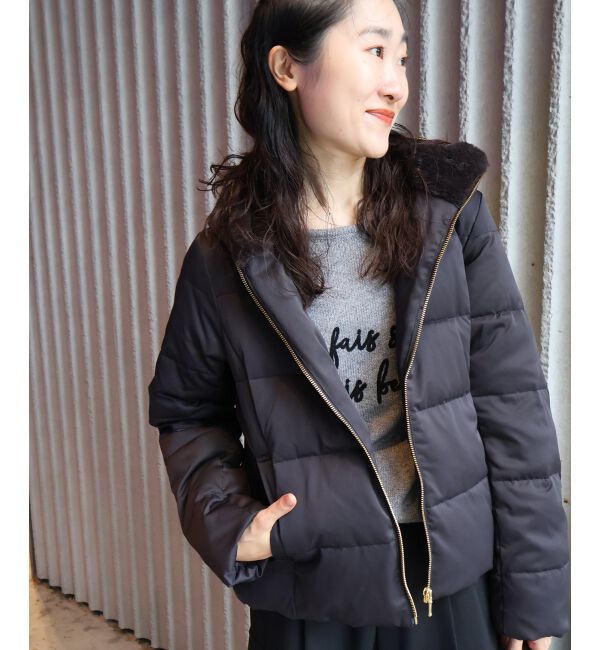  「ファーフードショートダウン」|ダウン|