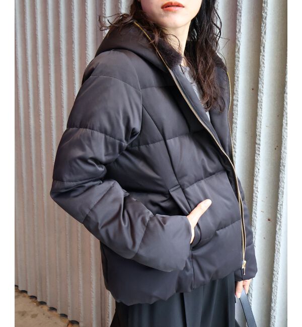  「ファーフードショートダウン」|ダウン|