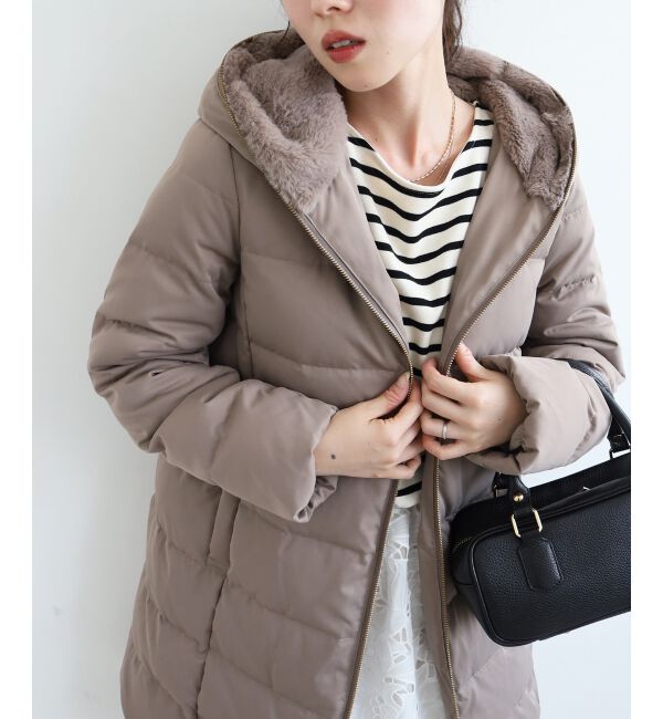  「ファーフードロングダウン」|ダウン|