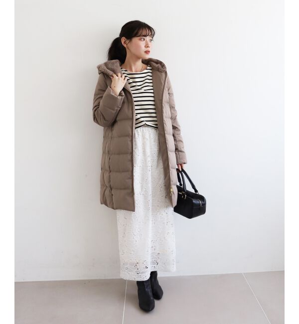  「ファーフードロングダウン」|ダウン|