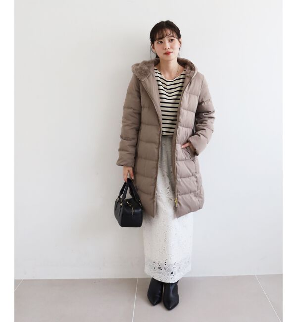  「ファーフードロングダウン」|ダウン|