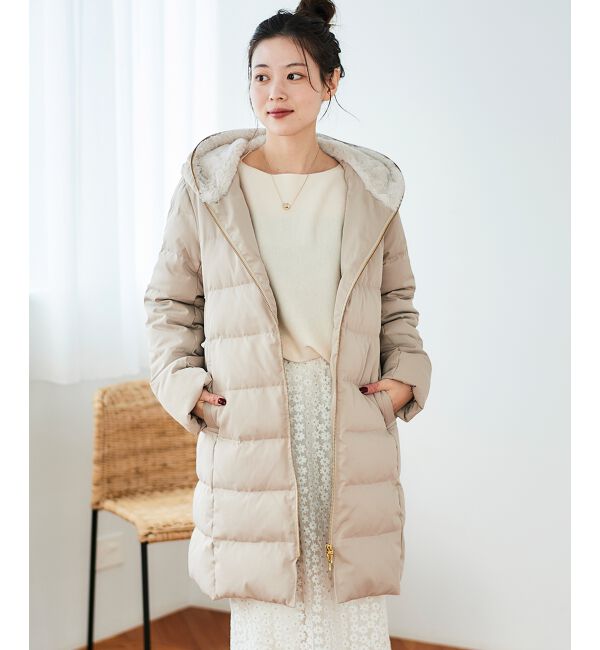  「ファーフードロングダウン」|ダウン|