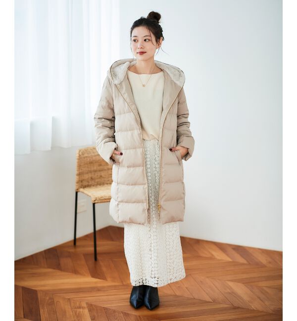  「ファーフードロングダウン」|ダウン|