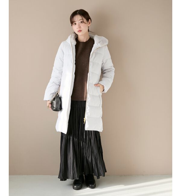  「ファーフードロングダウン」|ダウン|