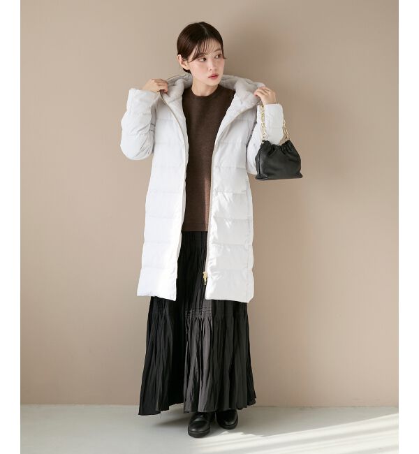  「ファーフードロングダウン」|ダウン|