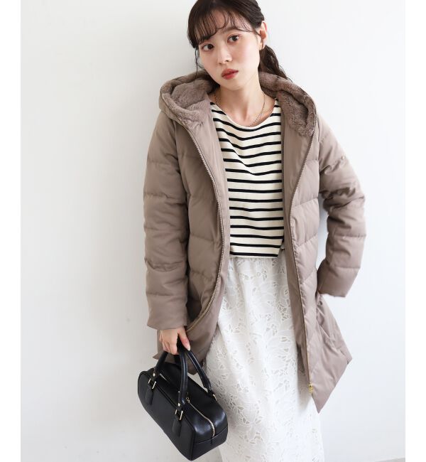  「ファーフードロングダウン」|ダウン|