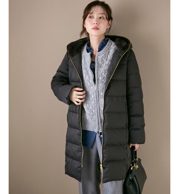  「ファーフードロングダウン」|ダウン|