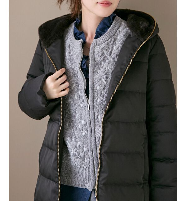  「ファーフードロングダウン」|ダウン|