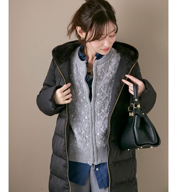  「ファーフードロングダウン」|ダウン|