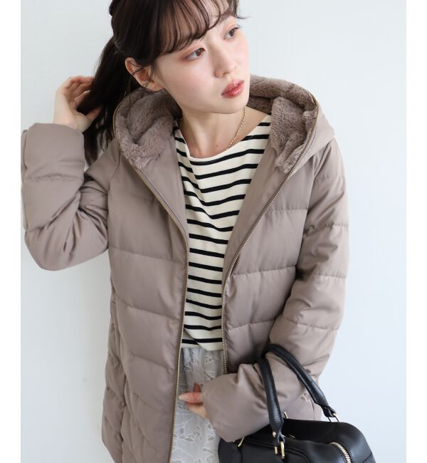  「ファーフードロングダウン」|ダウン|