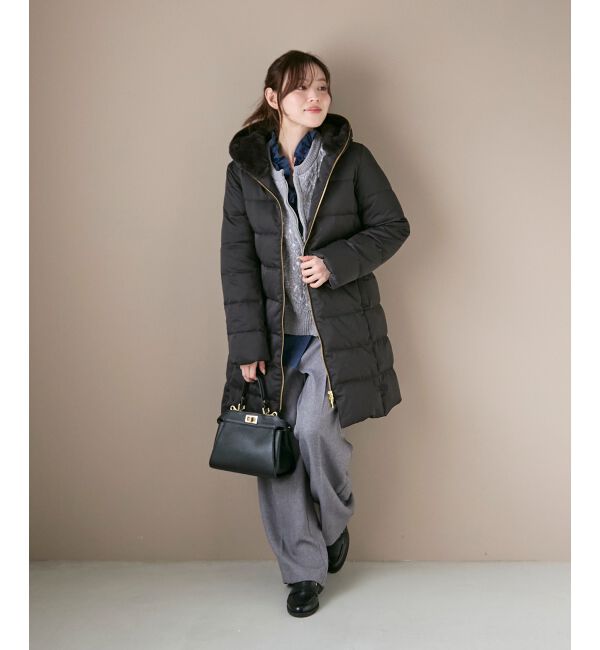  「ファーフードロングダウン」|ダウン|