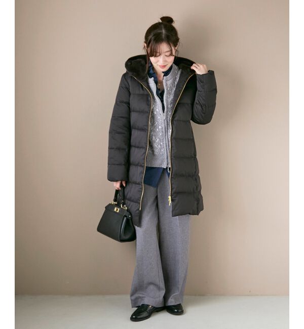  「ファーフードロングダウン」|ダウン|