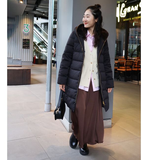  「ファーフードロングダウン」|ダウン|