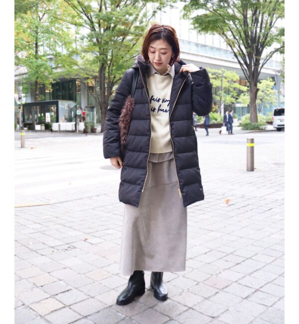  「ファーフードロングダウン」|ダウン|