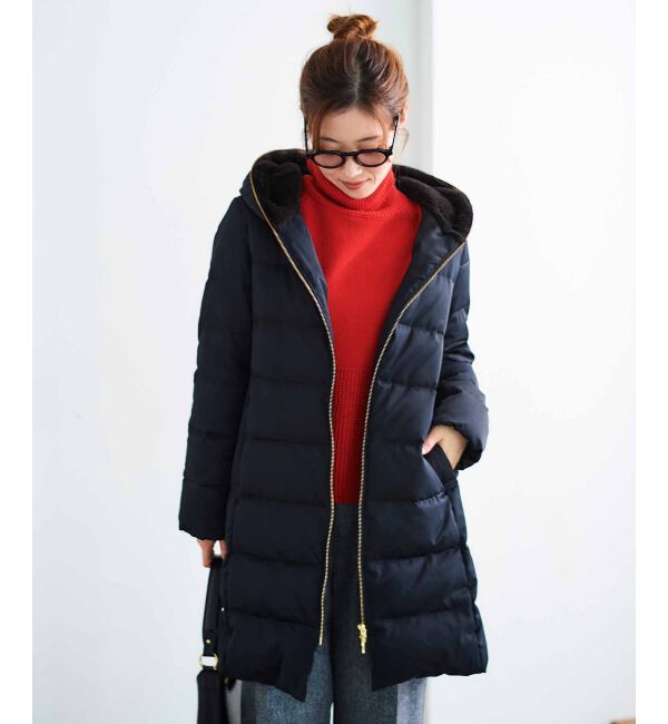  「ファーフードロングダウン」|ダウン|